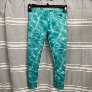 HURLEY / Girls Aqua Leggins Size S (8-10 yrs)